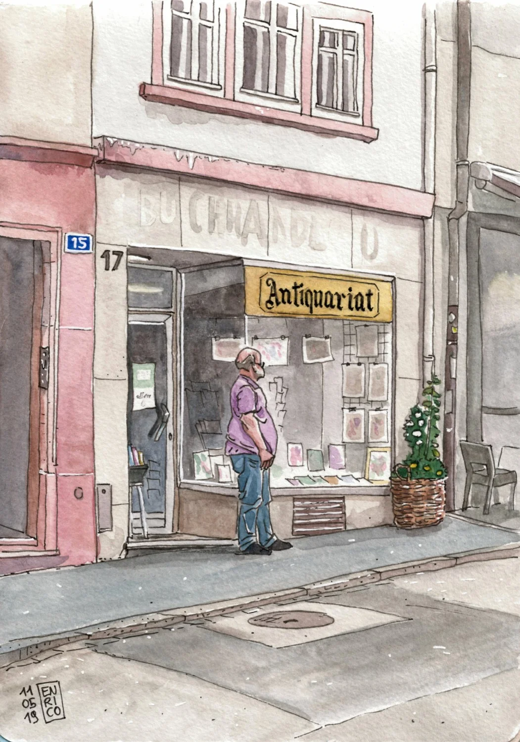 This is the antiquarian where I first found out about Niklaus Stoecklin, and this is the gentleman who gifted me with the book with Stoecklin's works. See the blog for the full story.