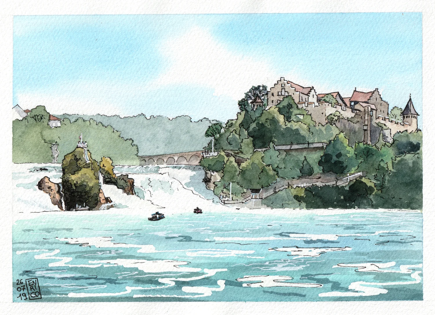 My parents came visit and they wanted to return to Schaffhausen to watch the awesome Rhine falls. This is indeed an amazing place (even if I already visited five times…)