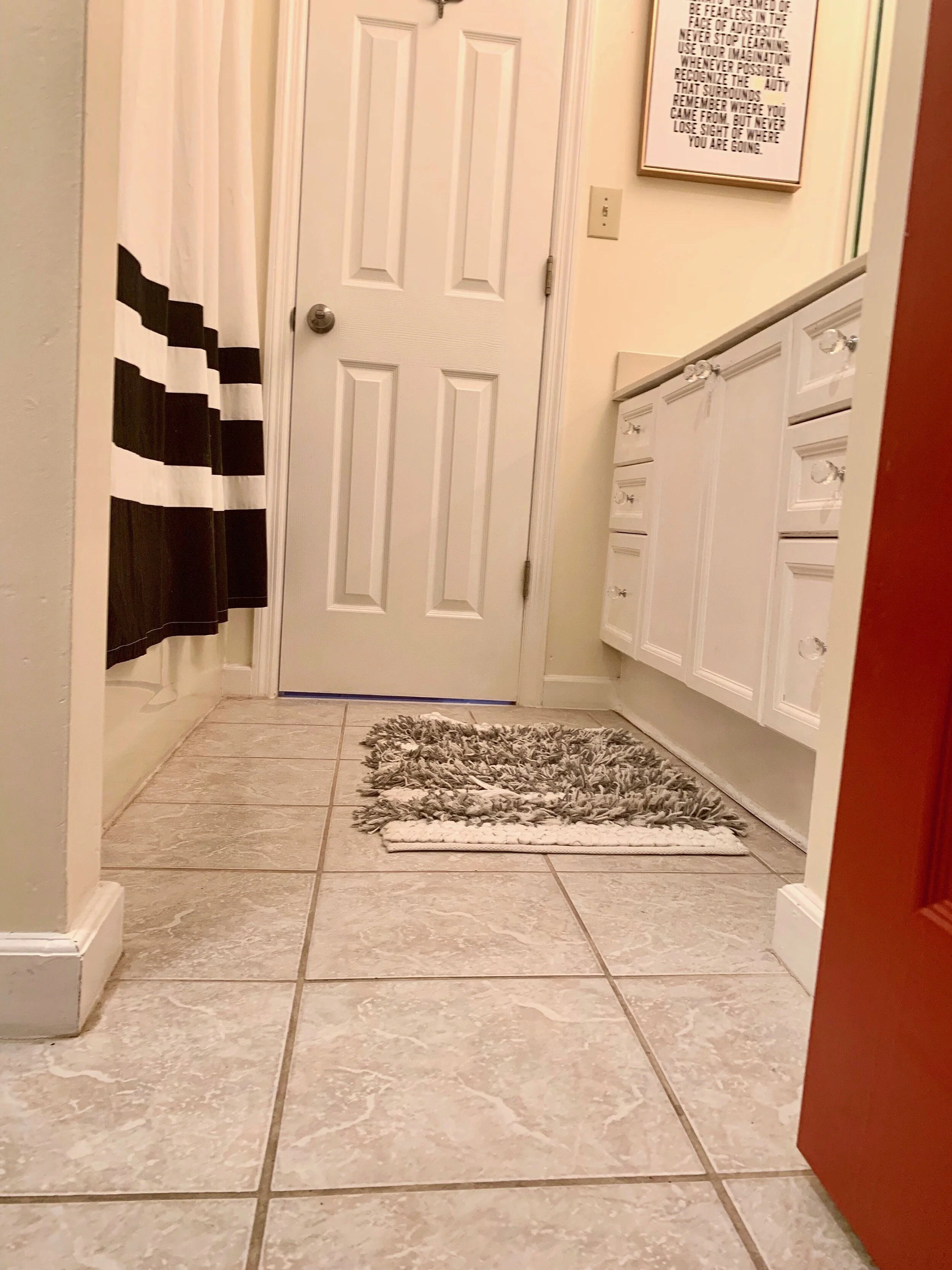 How I painted my tile floor with RustOleum's RockSolid paint