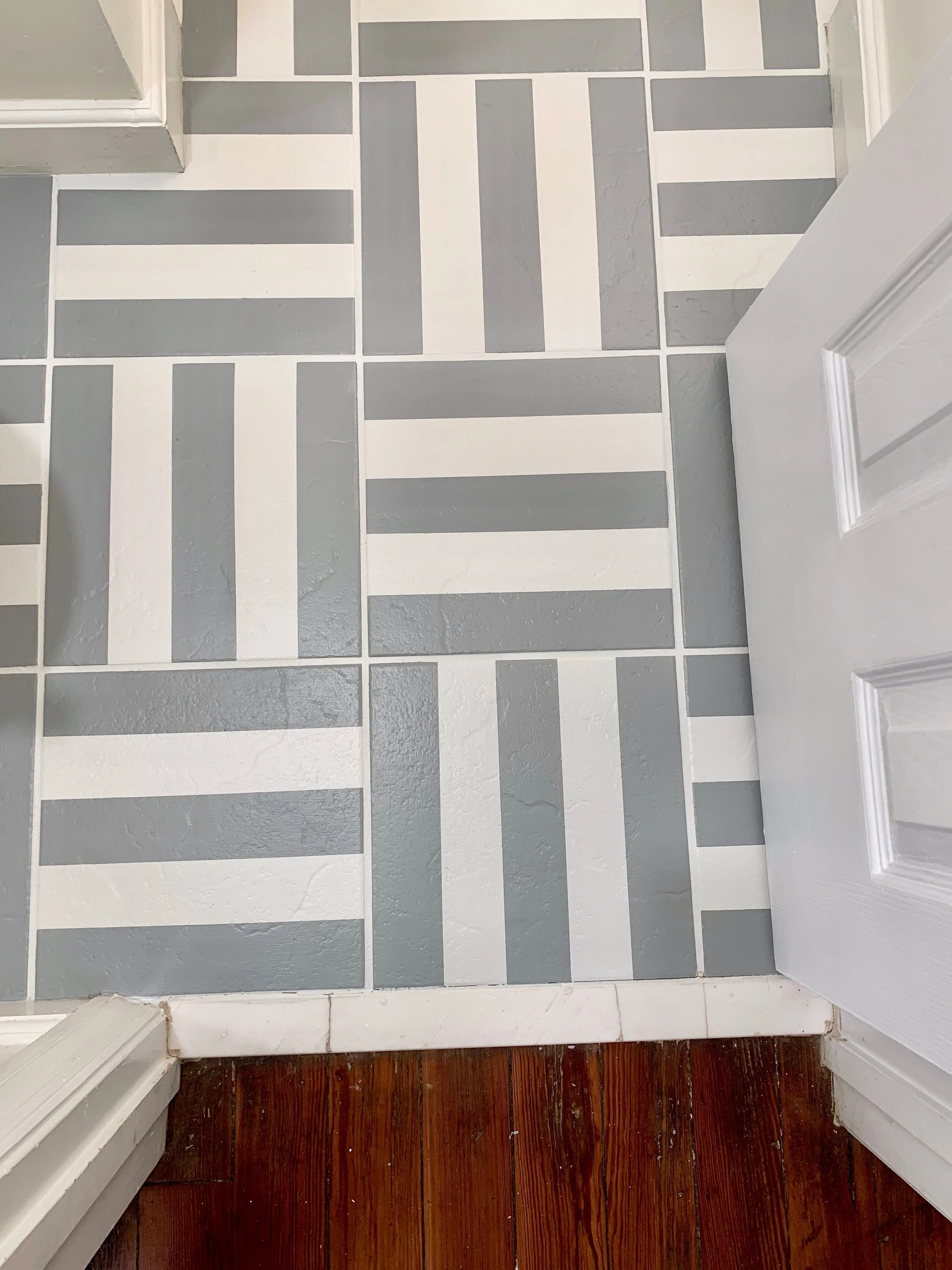 How I painted my tile floor with RustOleum's RockSolid paint