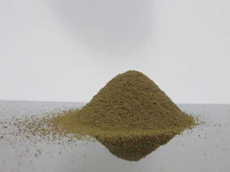 Powder on polished surface