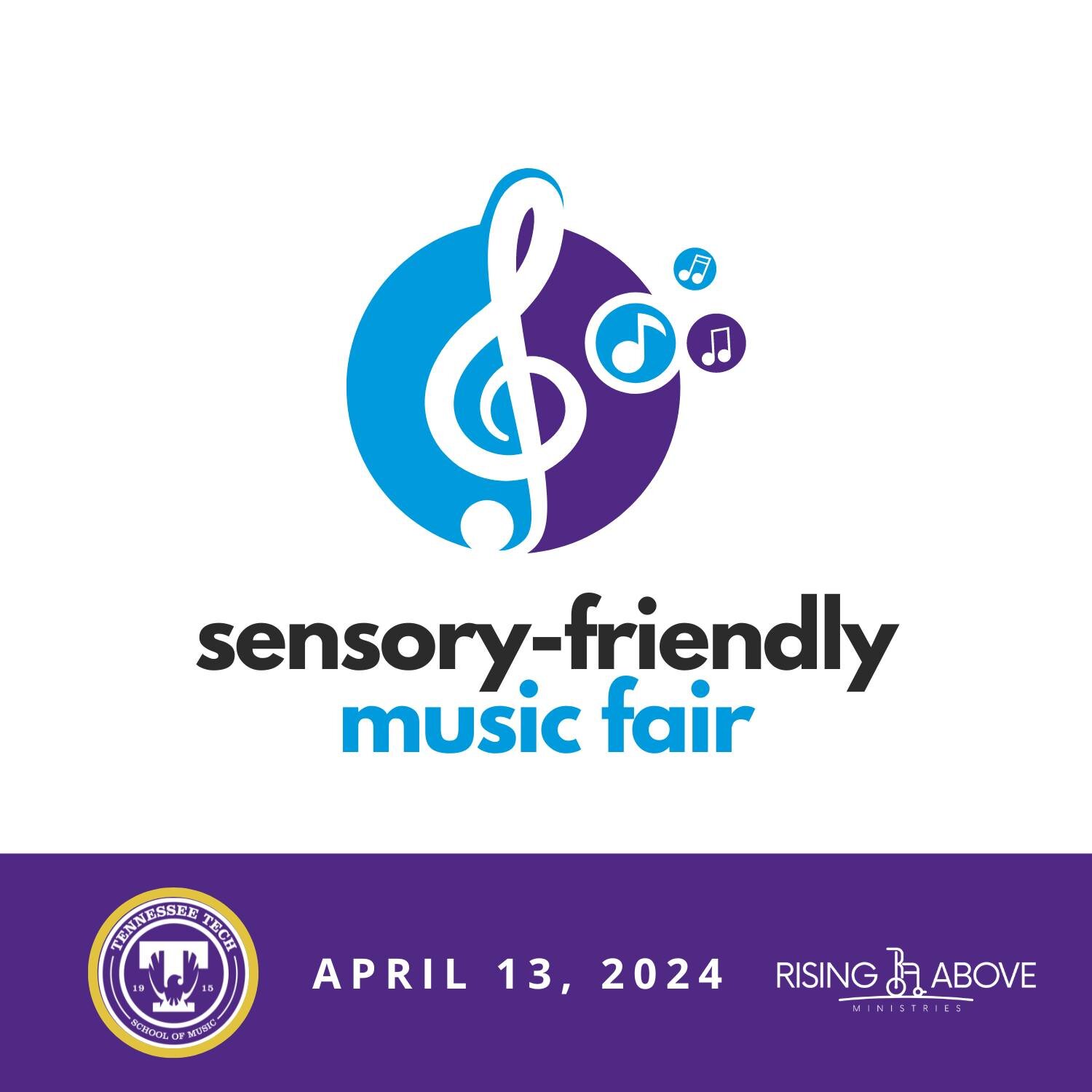 Local friends-- are you signed up yet?

We hope our local community is looking forward to a Sensory Friendly Music Fair, presented by Rising Above Ministries and the School of Music at Tennessee Tech!

This day of music and fellowship is presented to