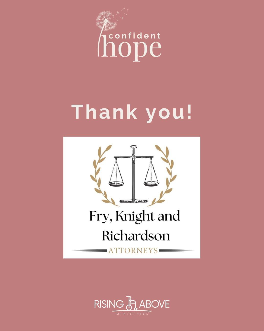 Thank you Fry, Knight &amp; Richardson for your support of By the Brook this year. We are grateful!💙