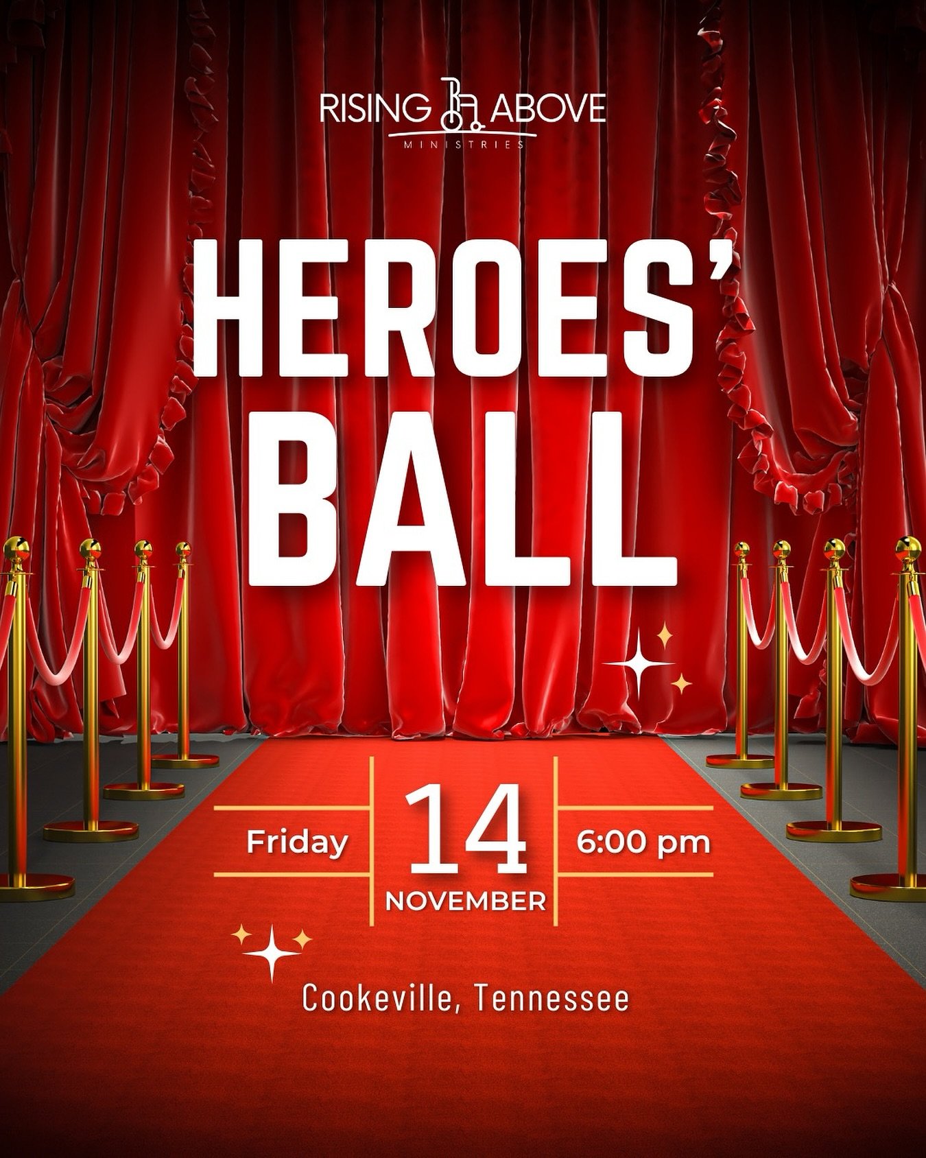 Registration closes tonight!

Don't miss your chance to sign up and join us for Heroes' Ball. Special-needs families in the Upper Cumberland (TN) area, this event is for you! Enjoy a night of fun, red carpet, a delicious meal, and dancing! 

Sign up 