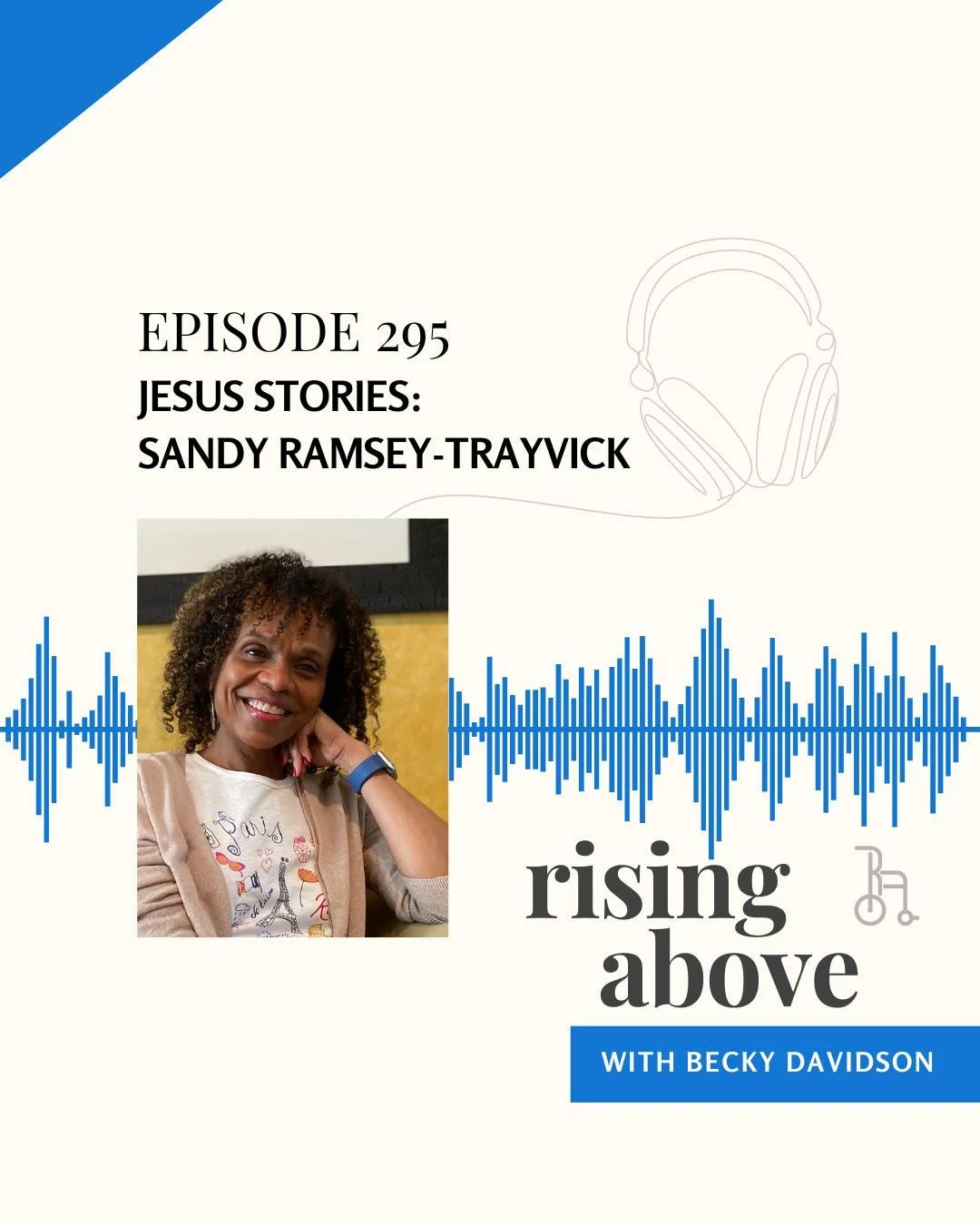 We always love having our friend Sandy on the podcast! Check out her episode, the second in our Jesus Stories series, wherever you find your podcasts! 💙

Or here: www.risingaboveministries.org/podcast