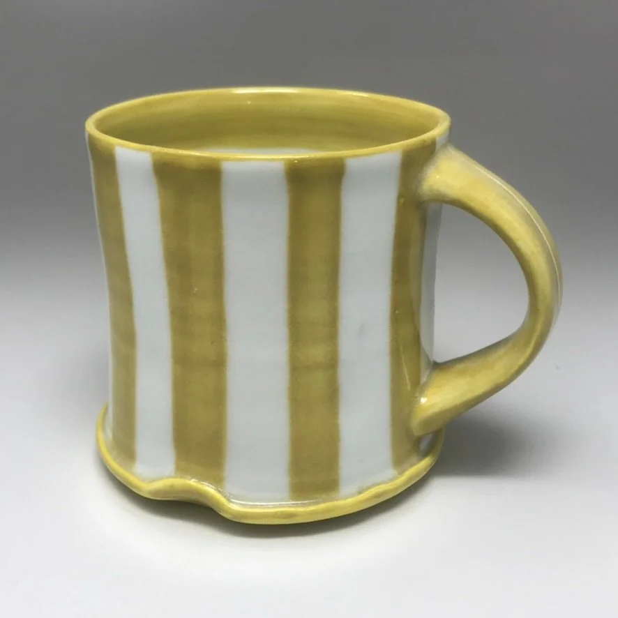 Mug/w Yellowish & White Stripes