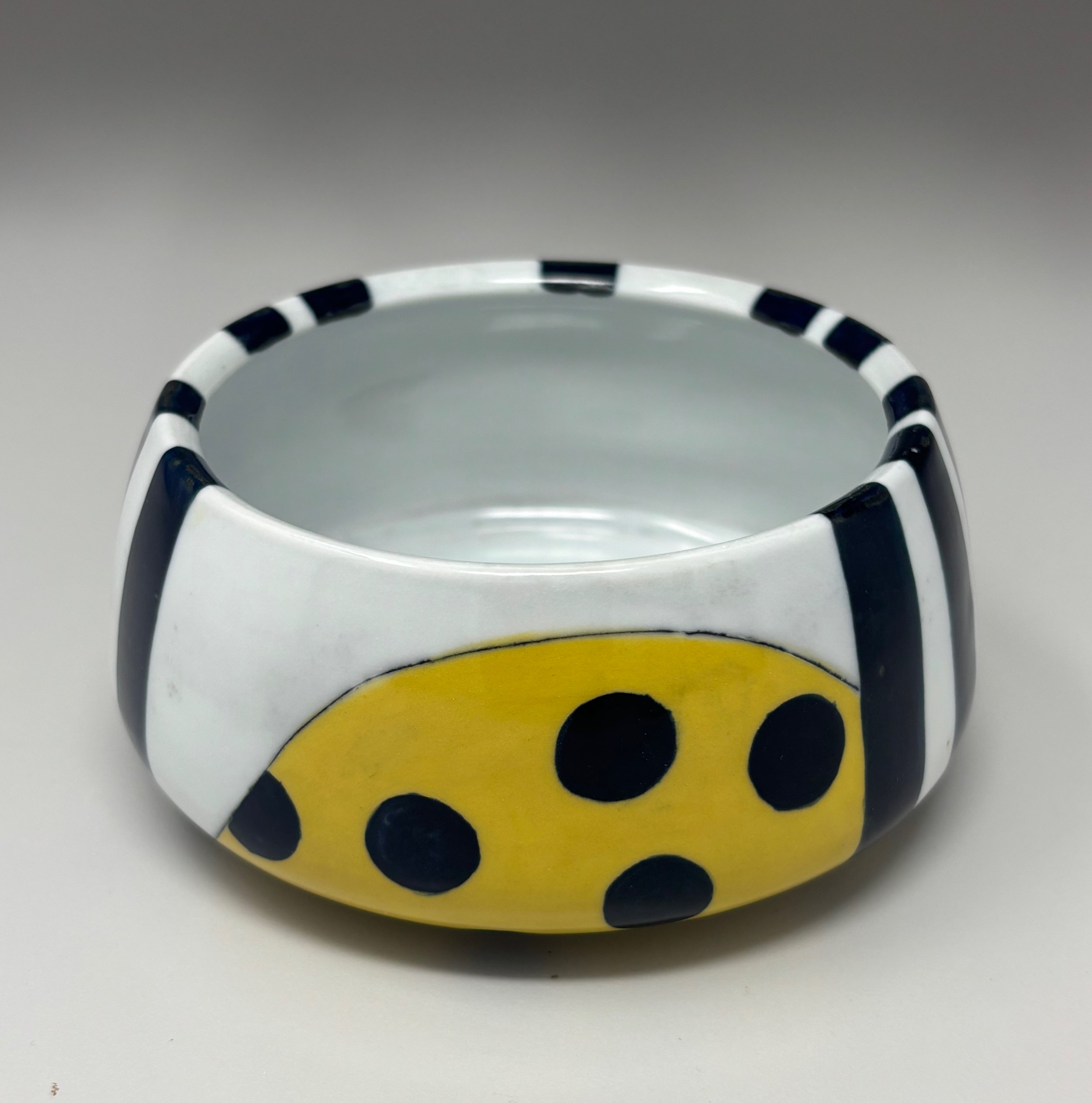 Soup Bowl, w/Yellow & Black Designs