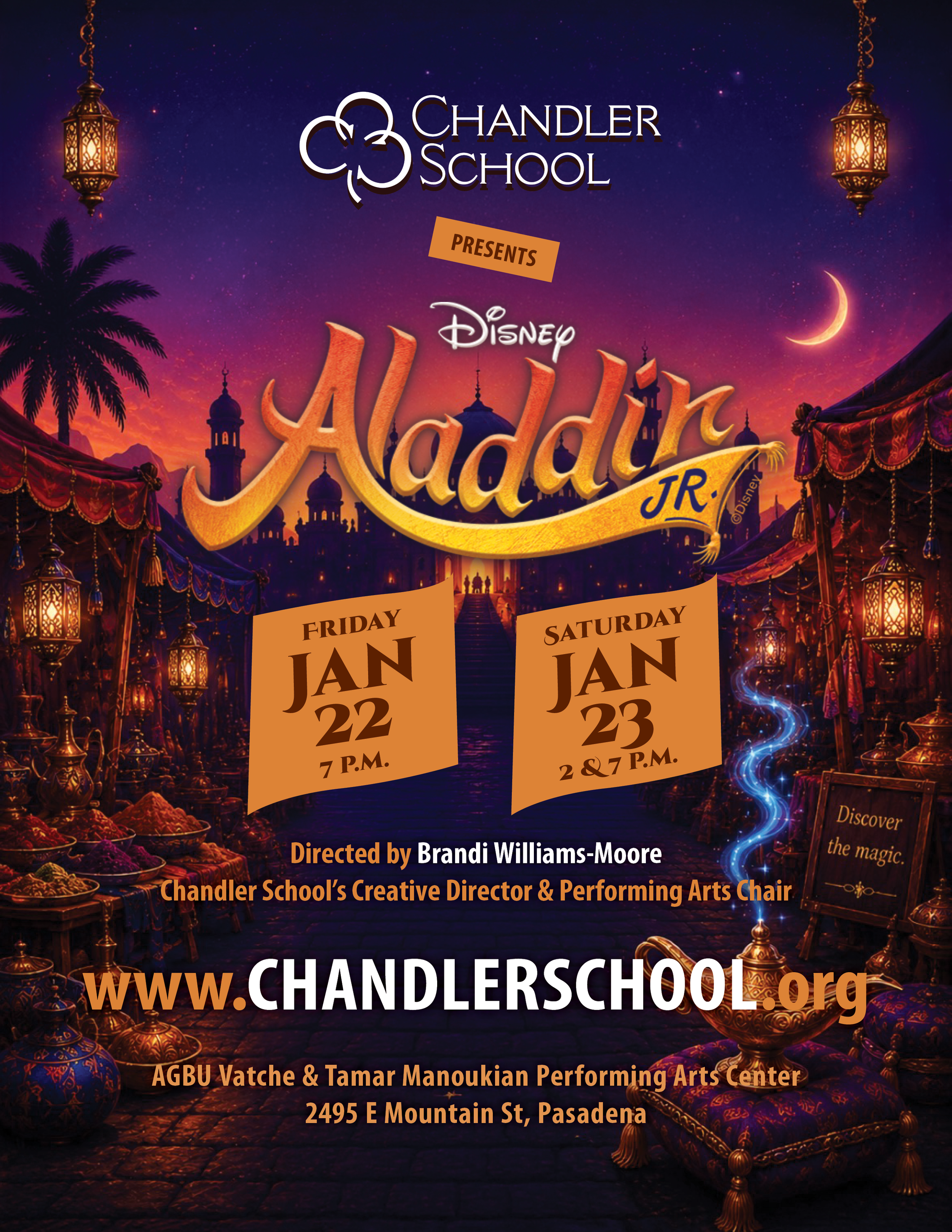 Chandler School Presents: Aladdin Jr. 1/22 - 1/23