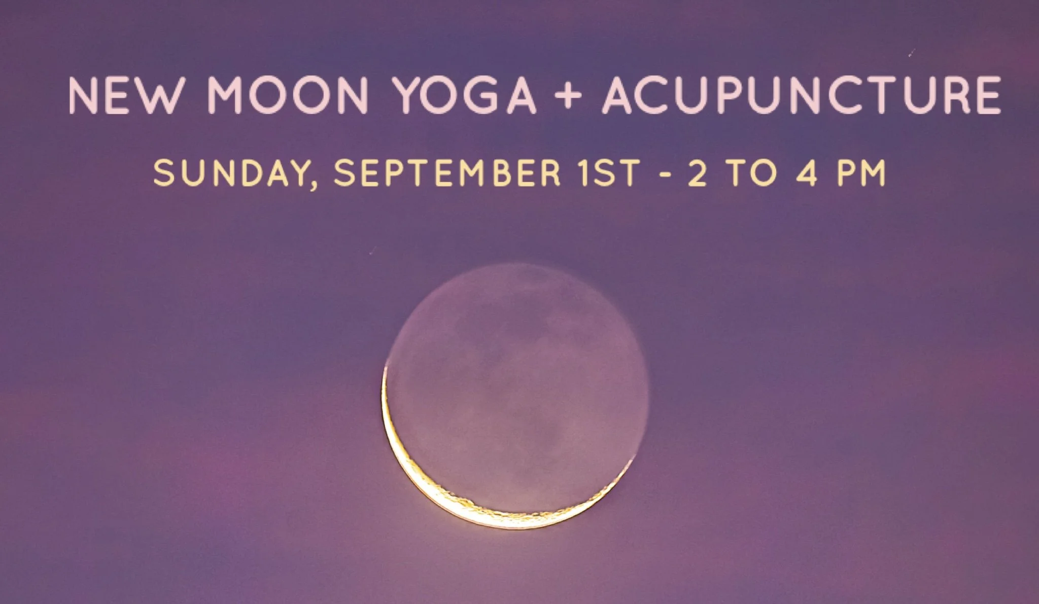 New Moon Yoga + Accupuncture with Aasha Elliott + Nicole Rousonelos, Acupuncturist