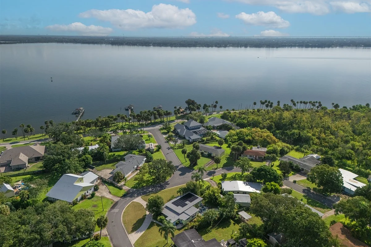 Indian Hill neighborhood view toward Indian River, Cocoa