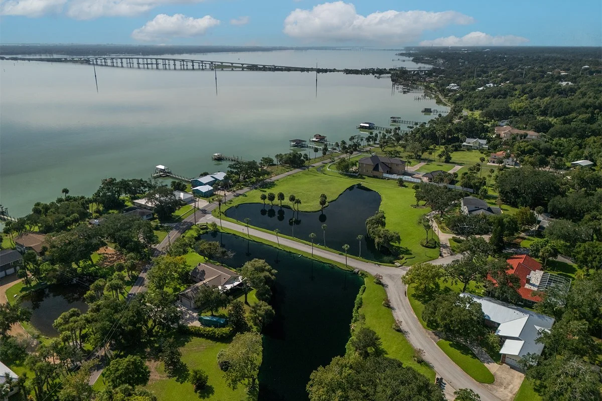 Aerial view of Twin Lakes in Indian River Estates, Cocoa.