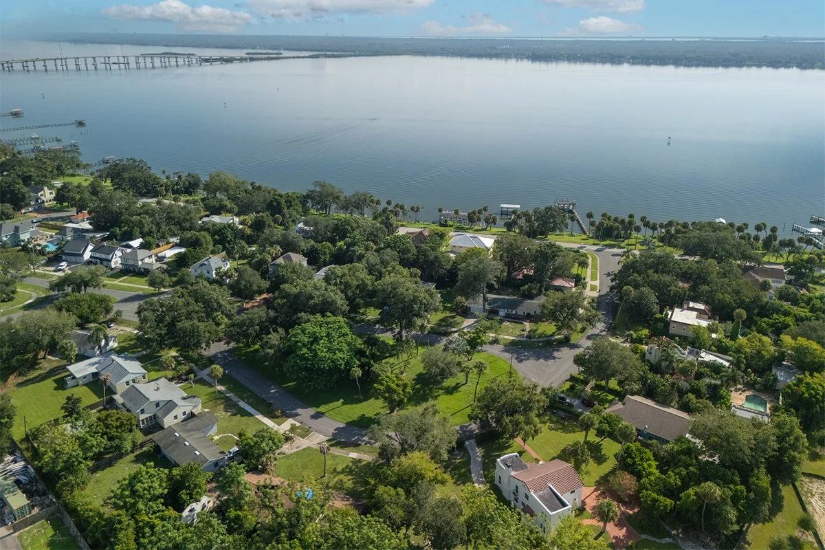 Overhead view of Broadview Manor near Indian River, Cocoa FL