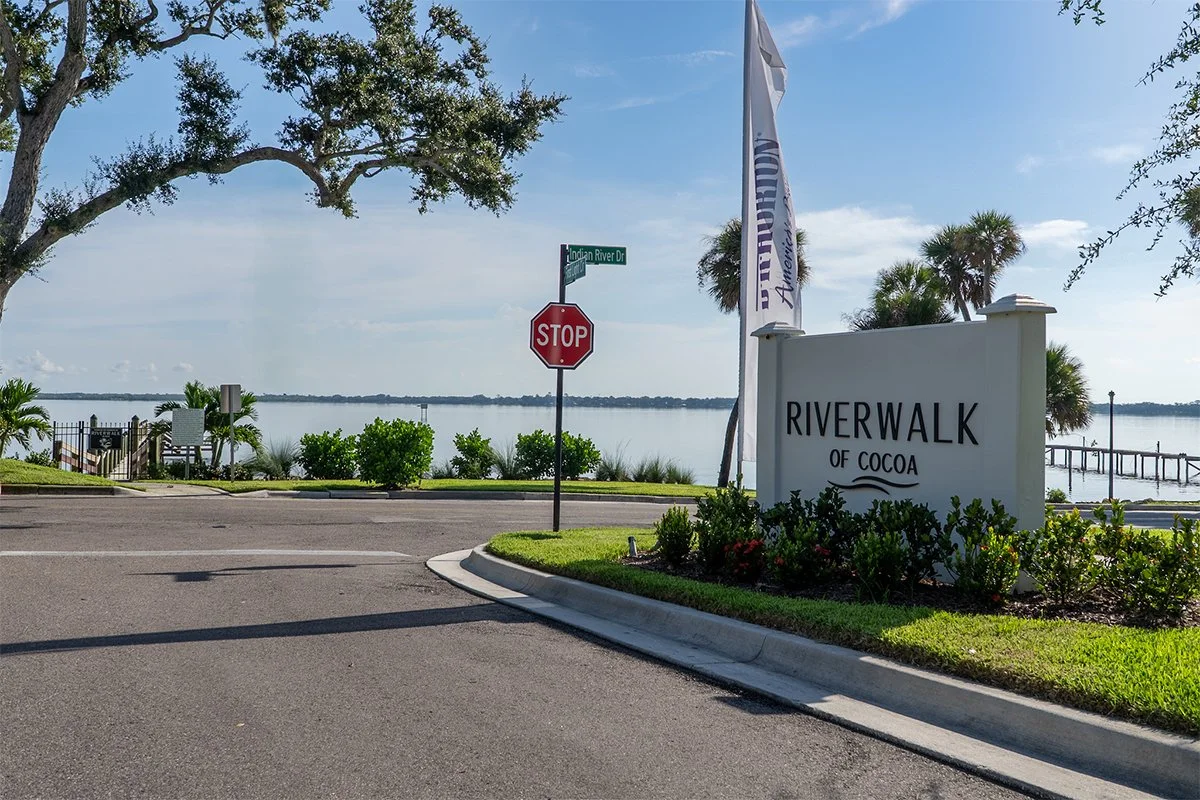 Riverwalk of Cocoa entrance sign, Cocoa FL