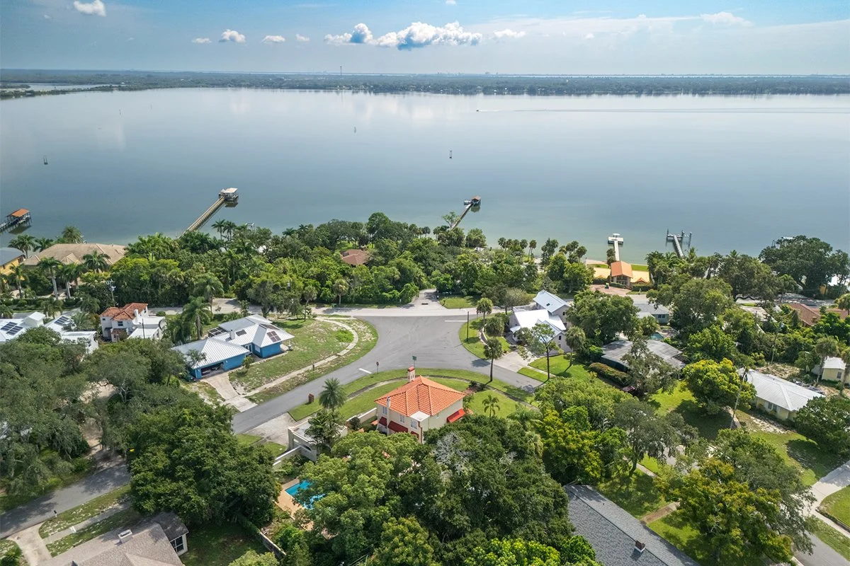 Aerial view of Carelton Terrace neighborhood in Cocoa FL