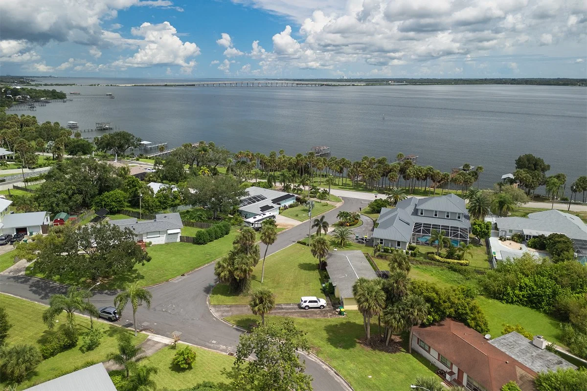 Aerial photo of Indian Hill neighborhood in Cocoa Florida