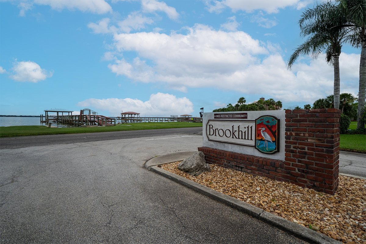 Brookhill entrance sign, Cocoa Florida