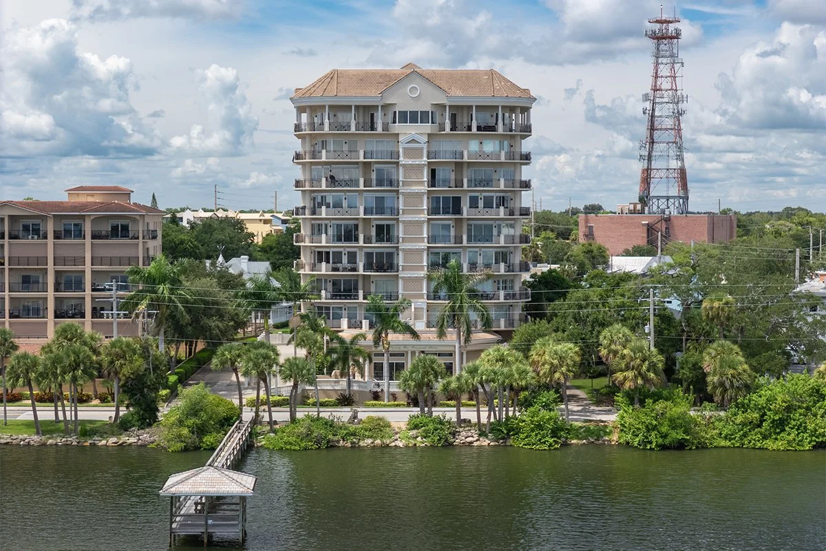Riverfront dock at 21 Riverside Condos, Cocoa Florida