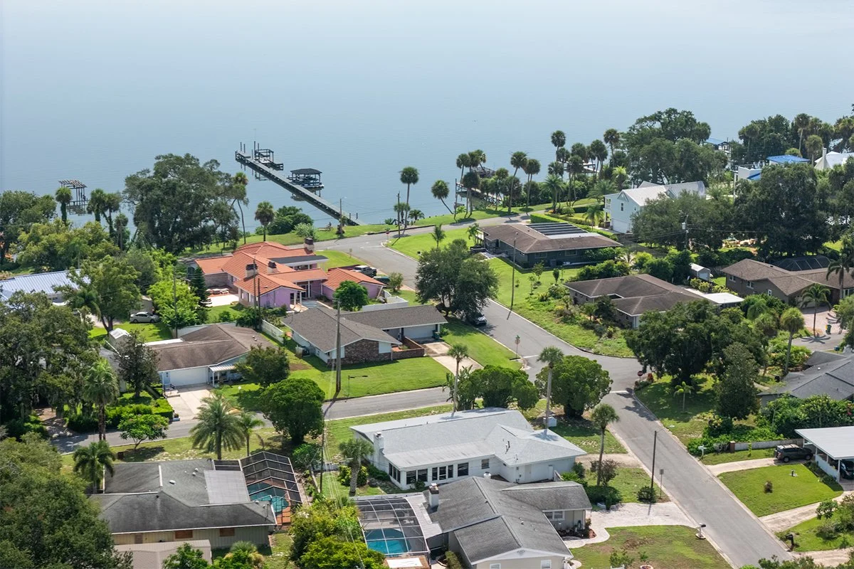 Aerial photo of River Heights neighborhood, Cocoa FL