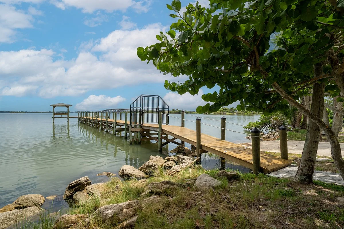 High Point dock along the Indian River in Cocoa FL
