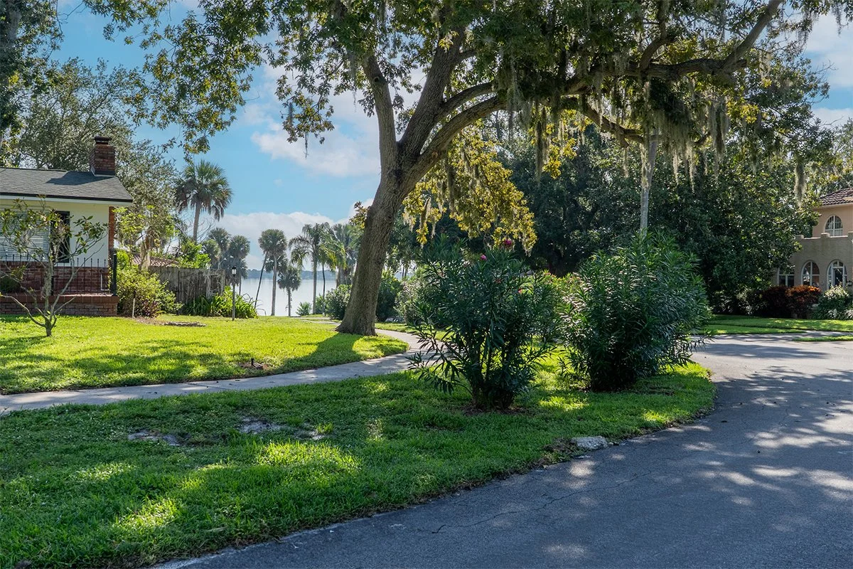 Residential road in Broadview Manor, Cocoa FL