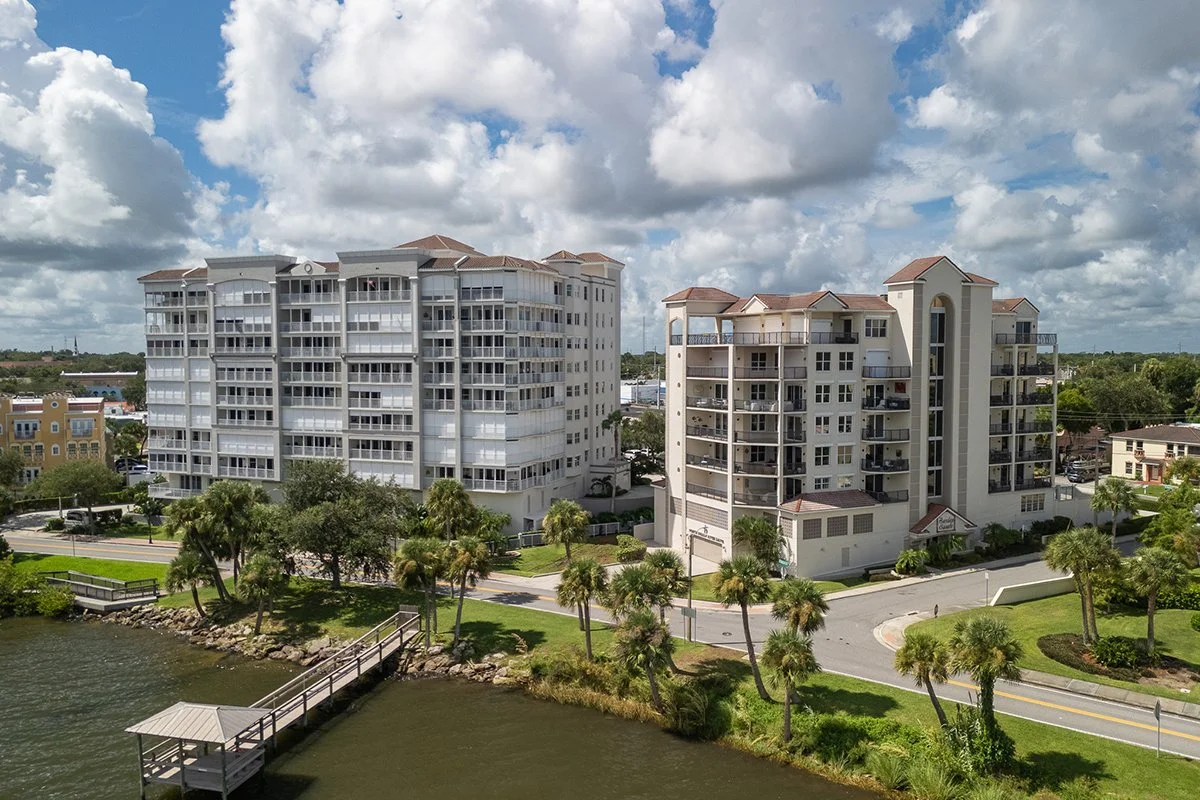 Waterfront dock at Barclay Square Condominiums, Cocoa FL
