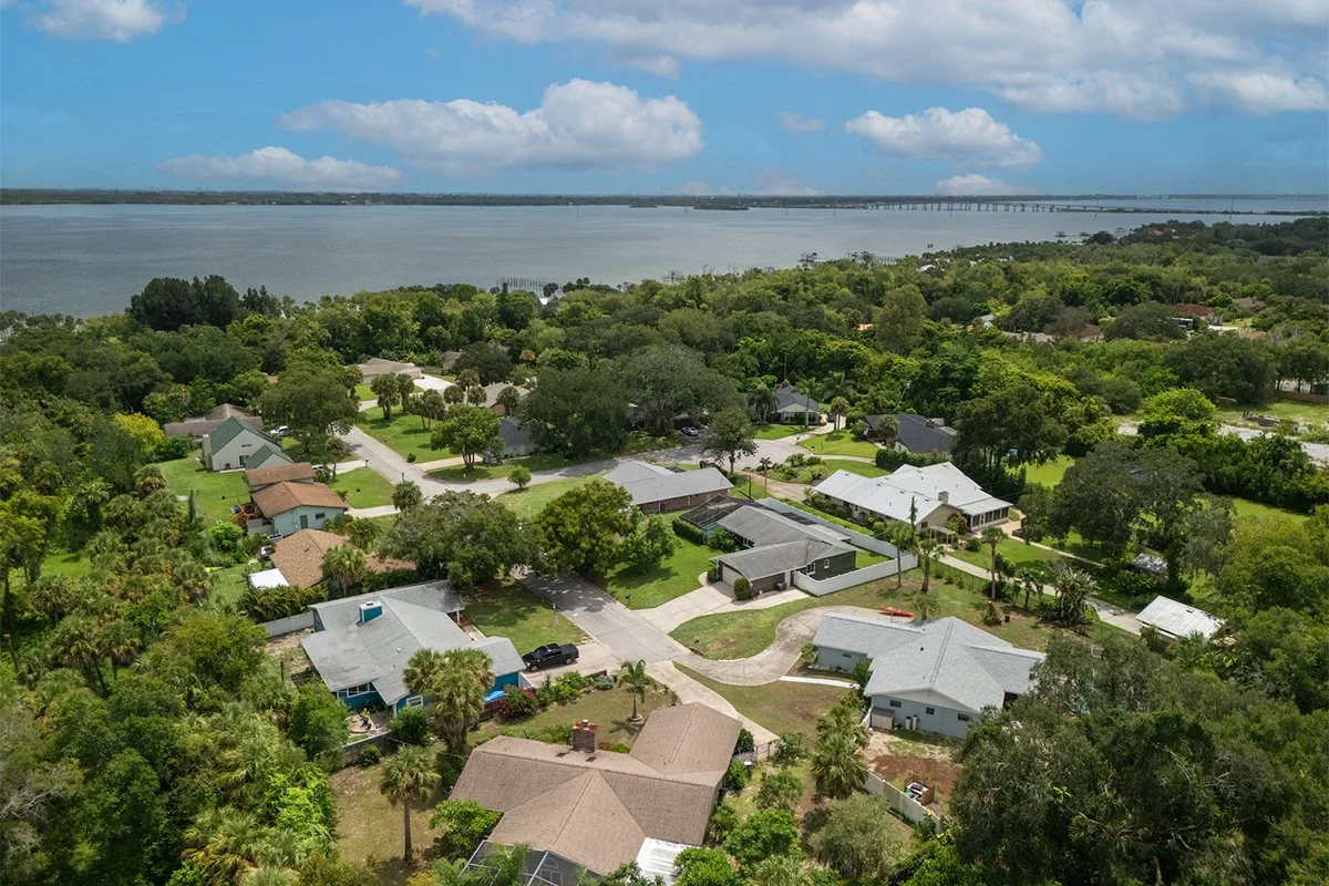 Aerial view of Briarwood Manor neighborhood in Cocoa, FL