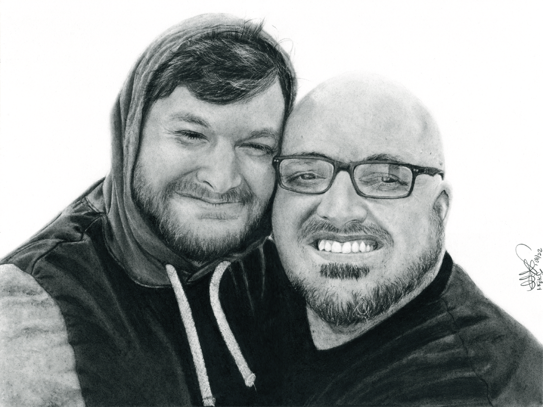 Cathy Lulu    Charcoal | 2022 | Wedding gift for my friends James & Brian