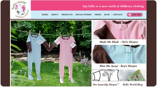 Hello world website design