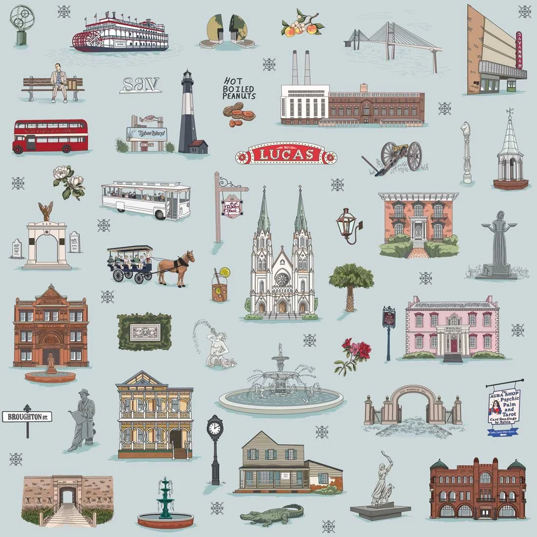 Savannah, Georgia: The Surface Pattern I've Been Drawing Since Art School