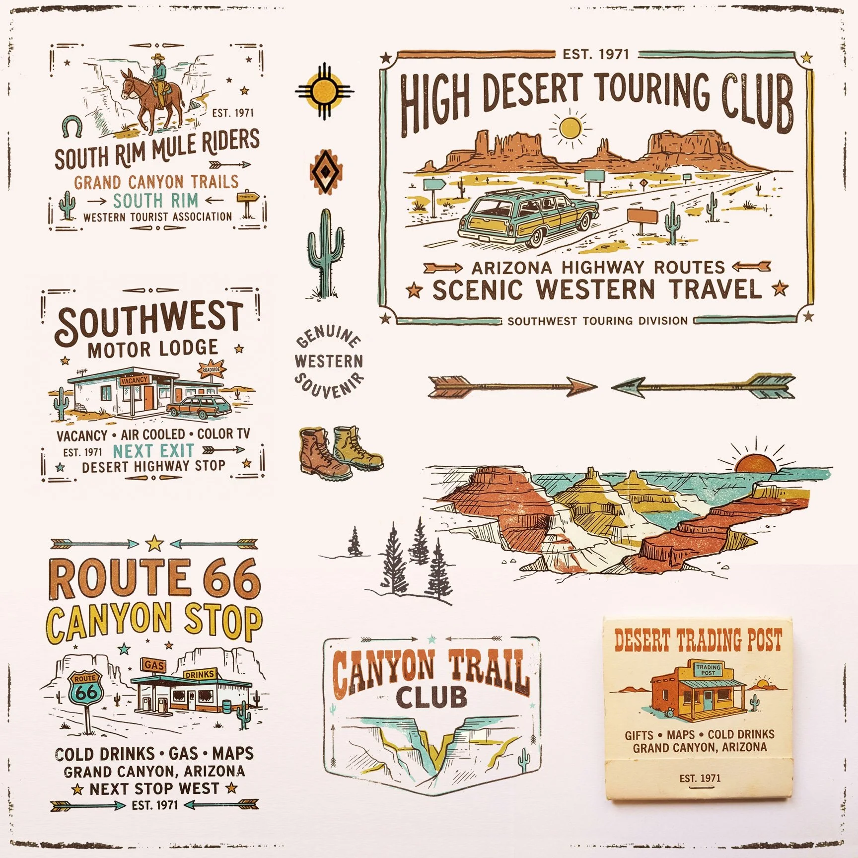 Canyon Trail Club: Vintage Western Travel Decals &amp; Desert Roadside Ephemera