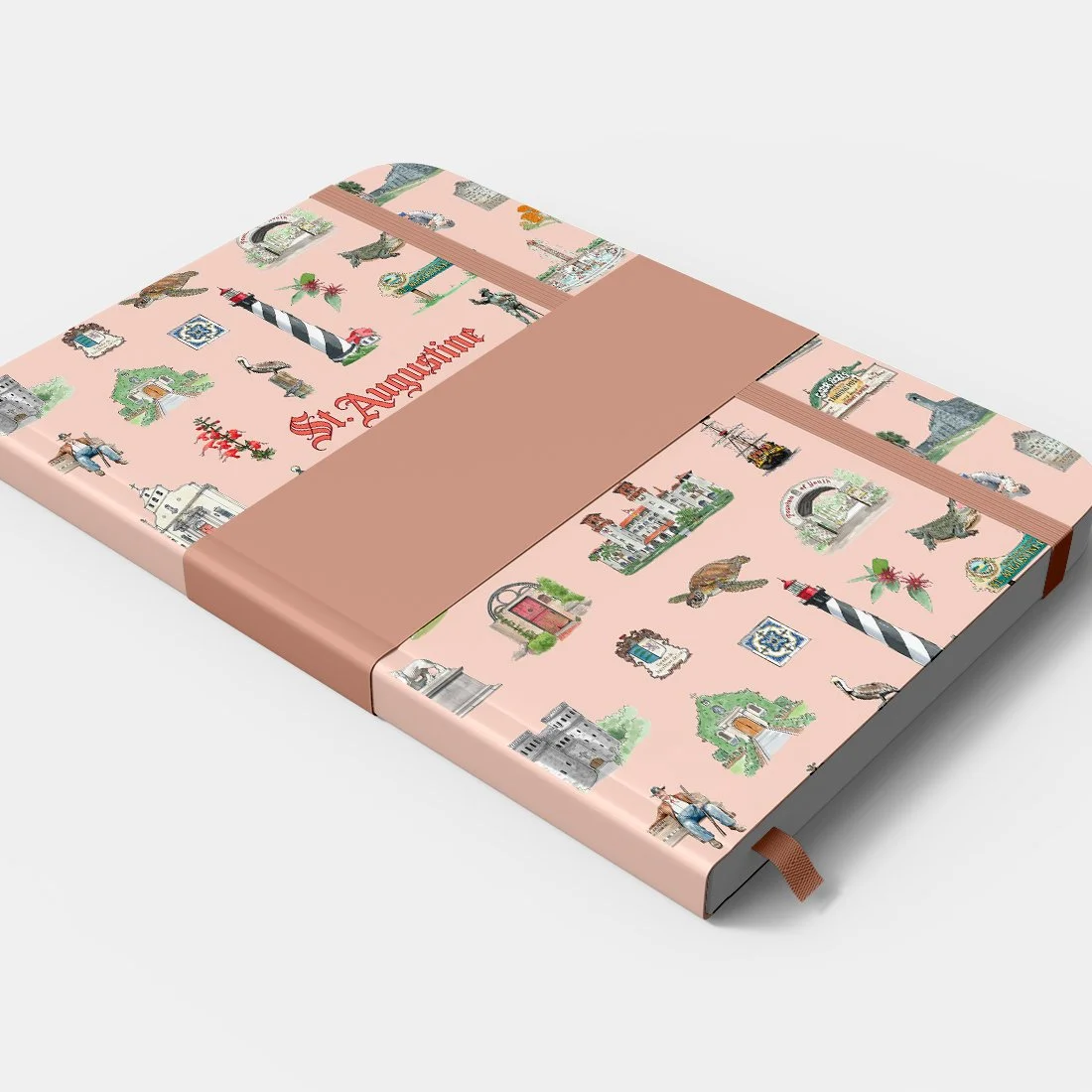 notebook with repeat surface pattern