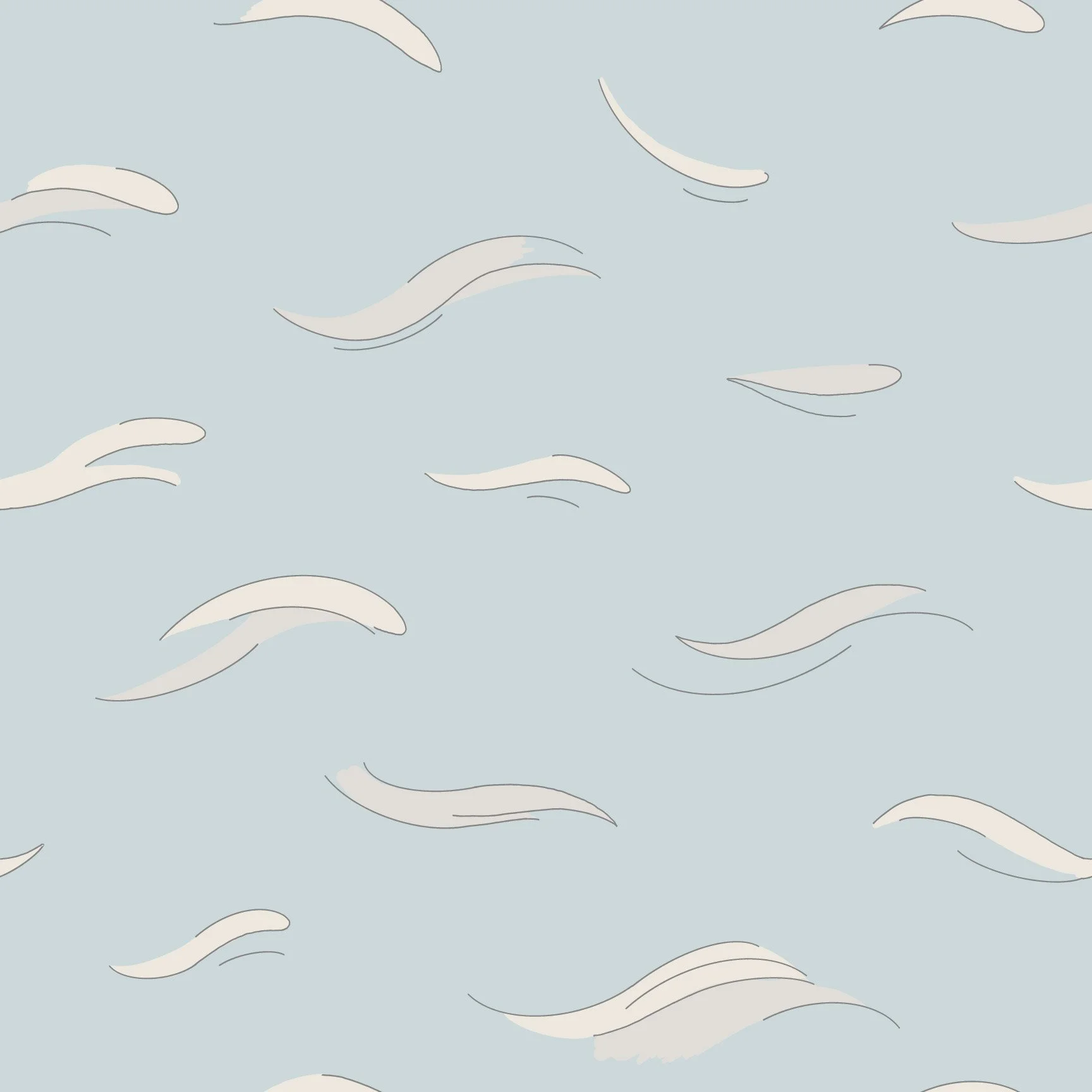 Savannah Humidity Lines coordinate pattern in soft, flowing wave-inspired stripes.