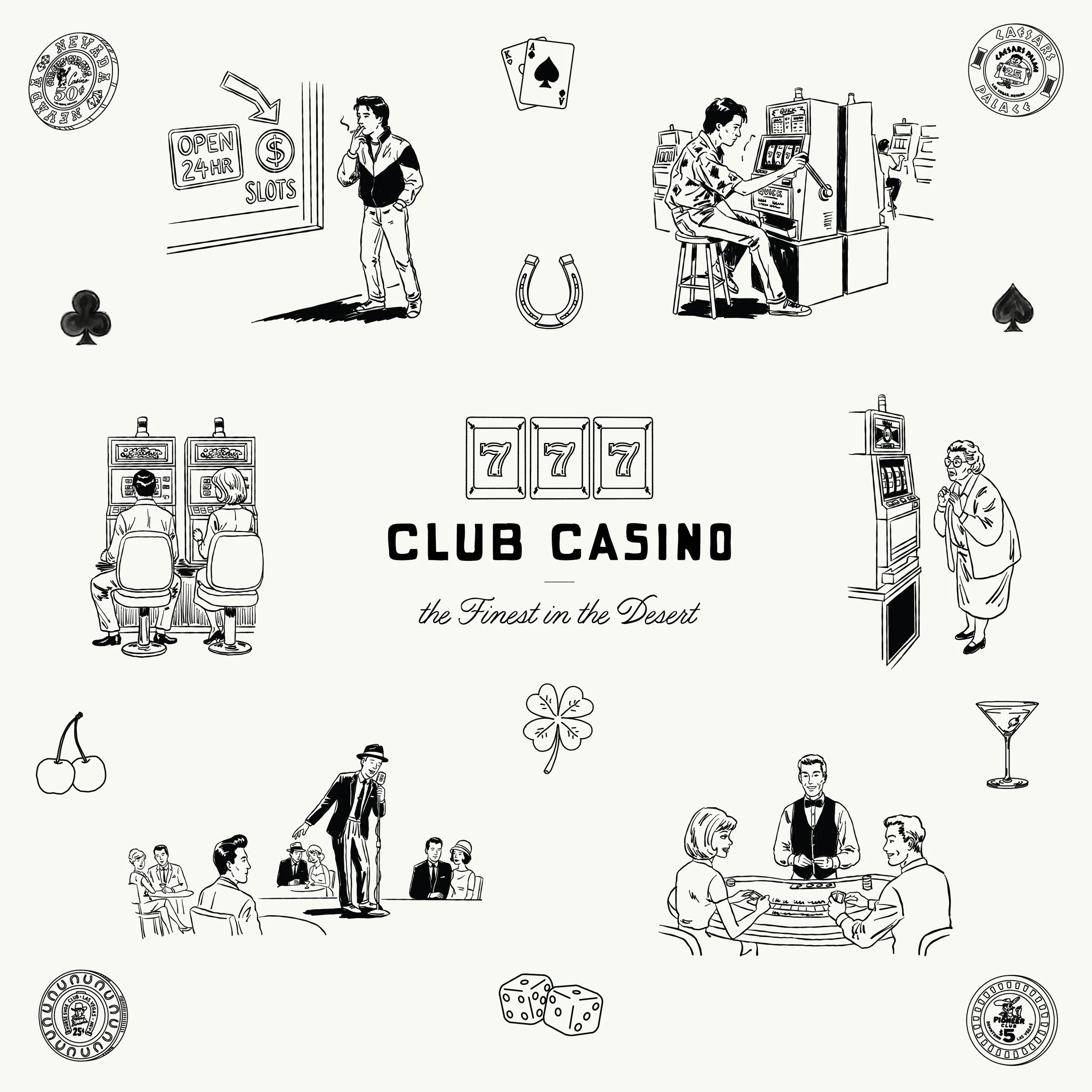 Club Casino: Character &amp; Atmosphere Illustration Exploration