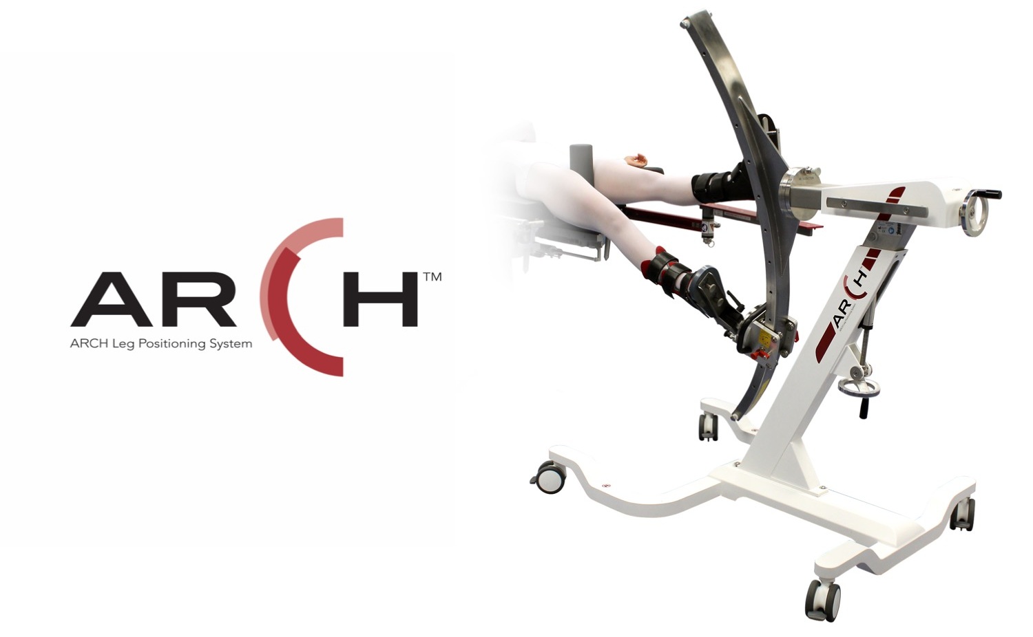 The ARCH table (also known as the ARCH table extension) is a great alternative to a full size fracture table like the MIzuho OSI Hana Table. It can be used for anterior approach total hip arthroplasty (AATHA), as well as femoral fractures (Intramedullary nailings).