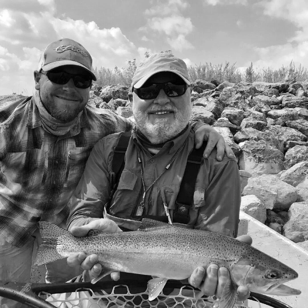 Our Head Guide Paul Laframboise with A happy client.