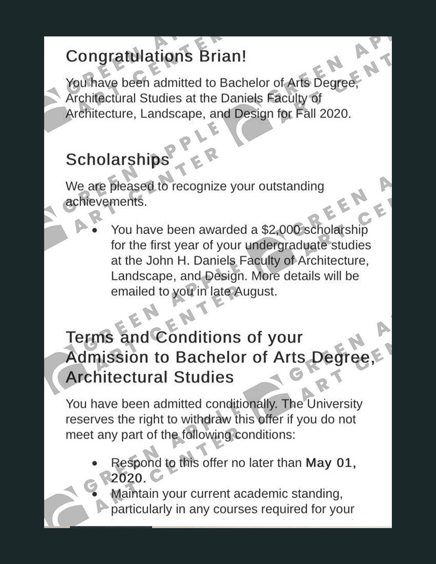 Brian-UofT Scholarship