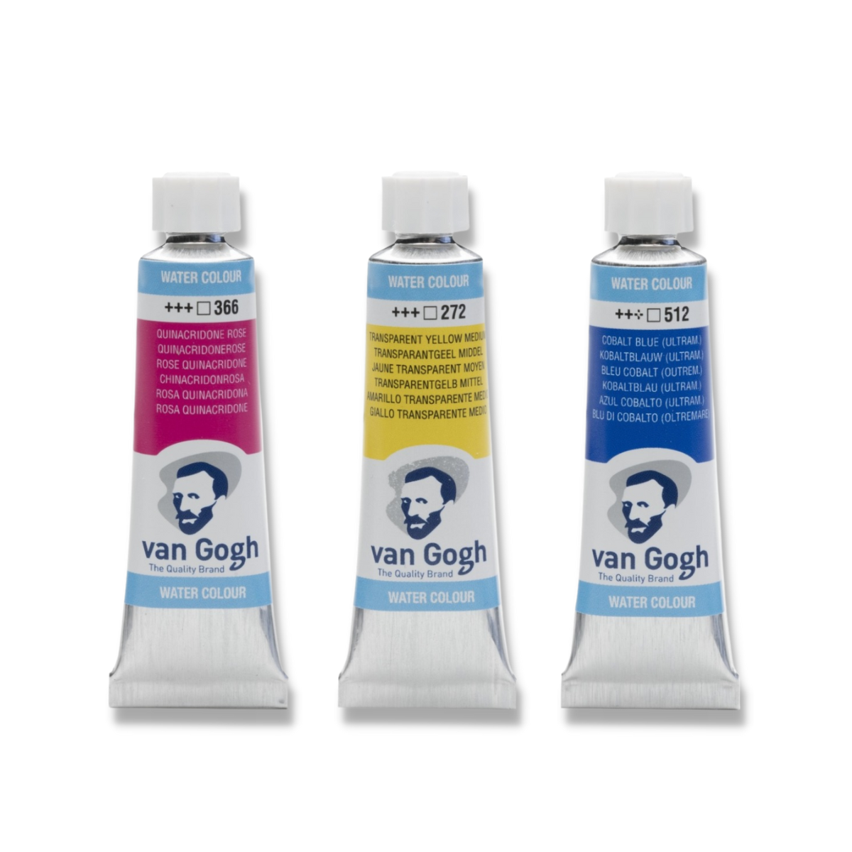 Van Gogh Watercolour paint tubes (3 primary colours)