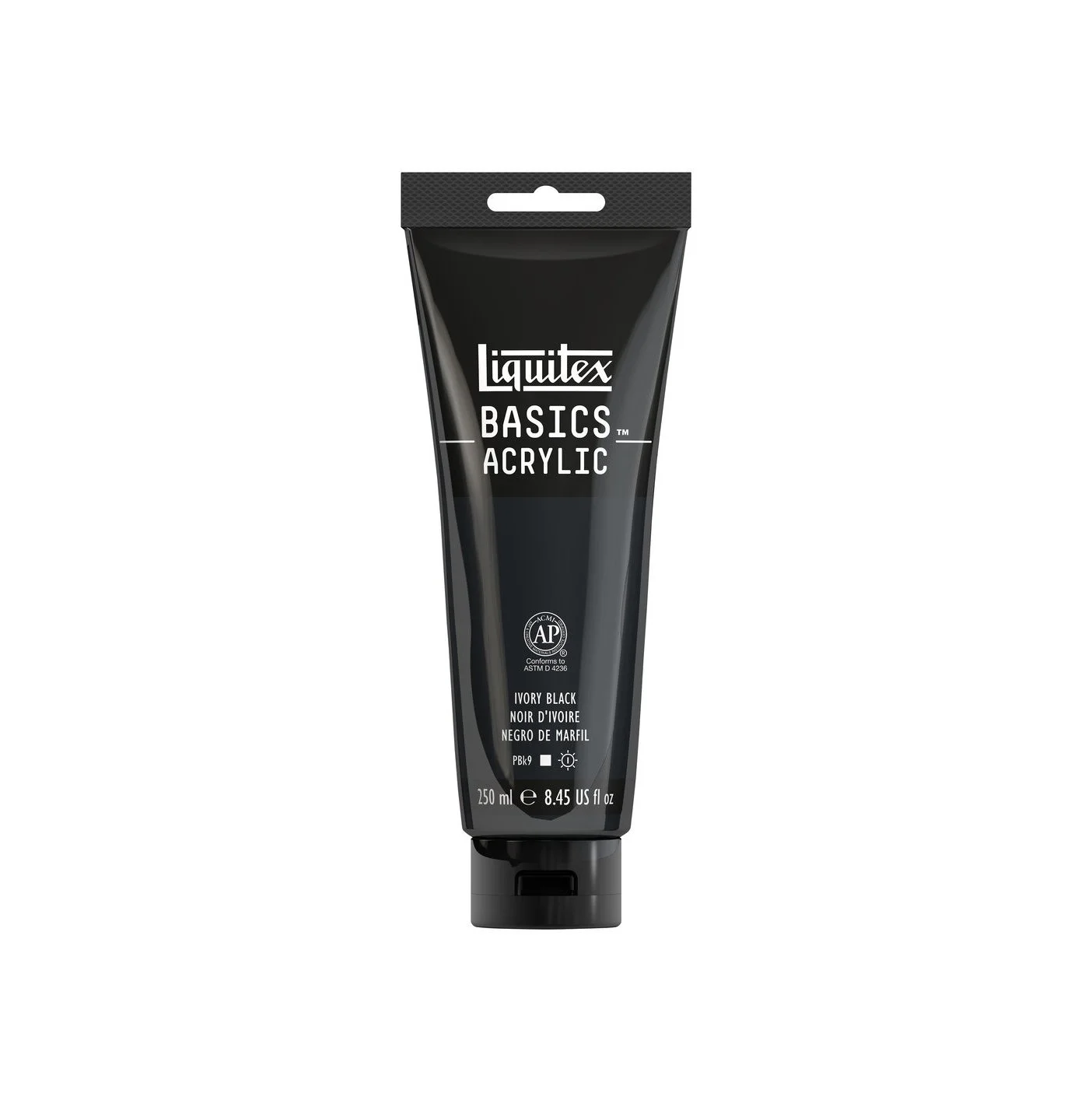 Liquitex Basics | Acrylic paint 250ml Tube, Ivory Black