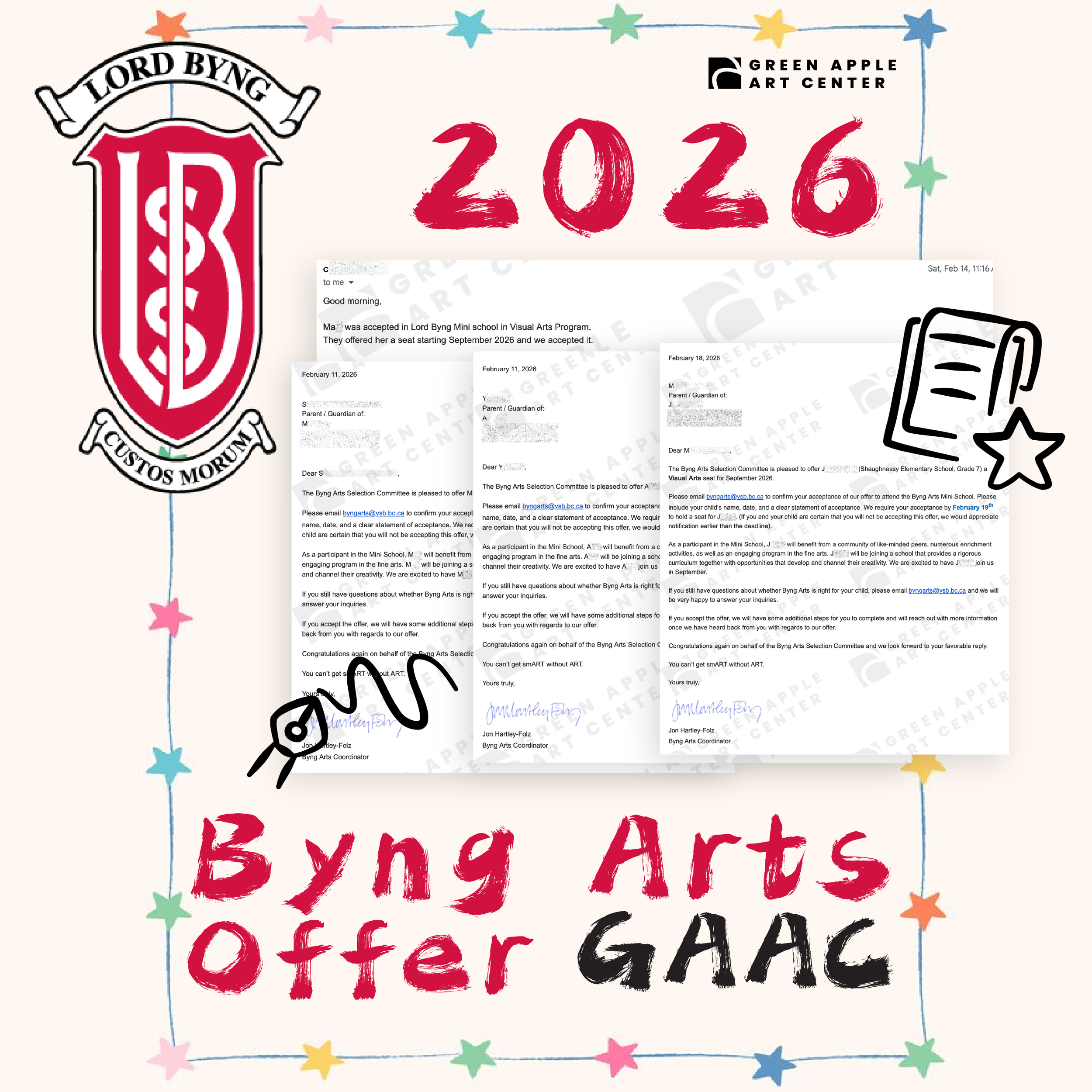 Congrats to the GAAC 2026 Byng Arts Students!