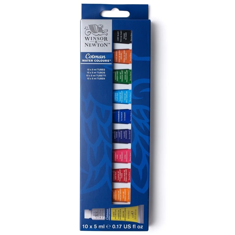 Winsor & Newton Cotman Watercolour Set, 10 x 5ml Tube