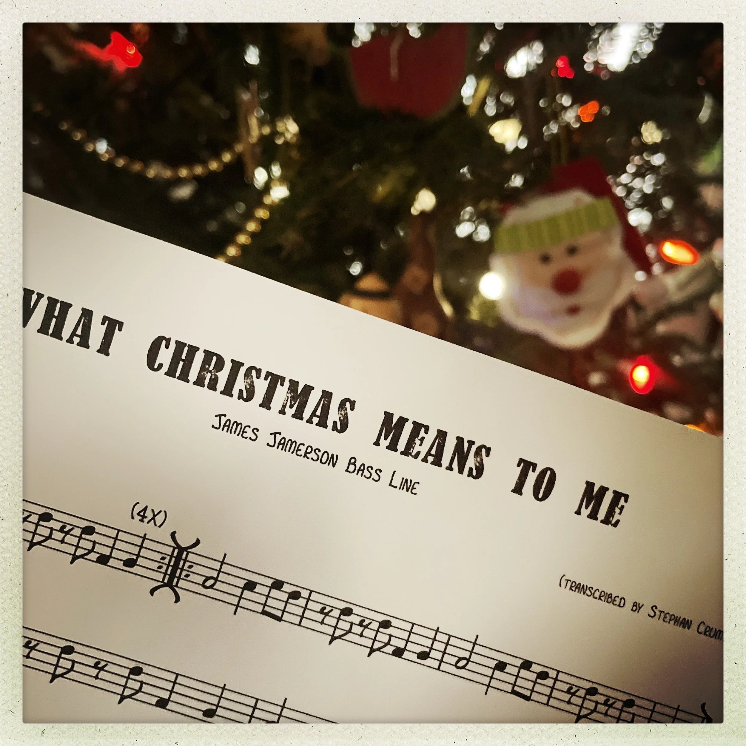 Transcription - James Jamerson - "What Christmas Means to Me"