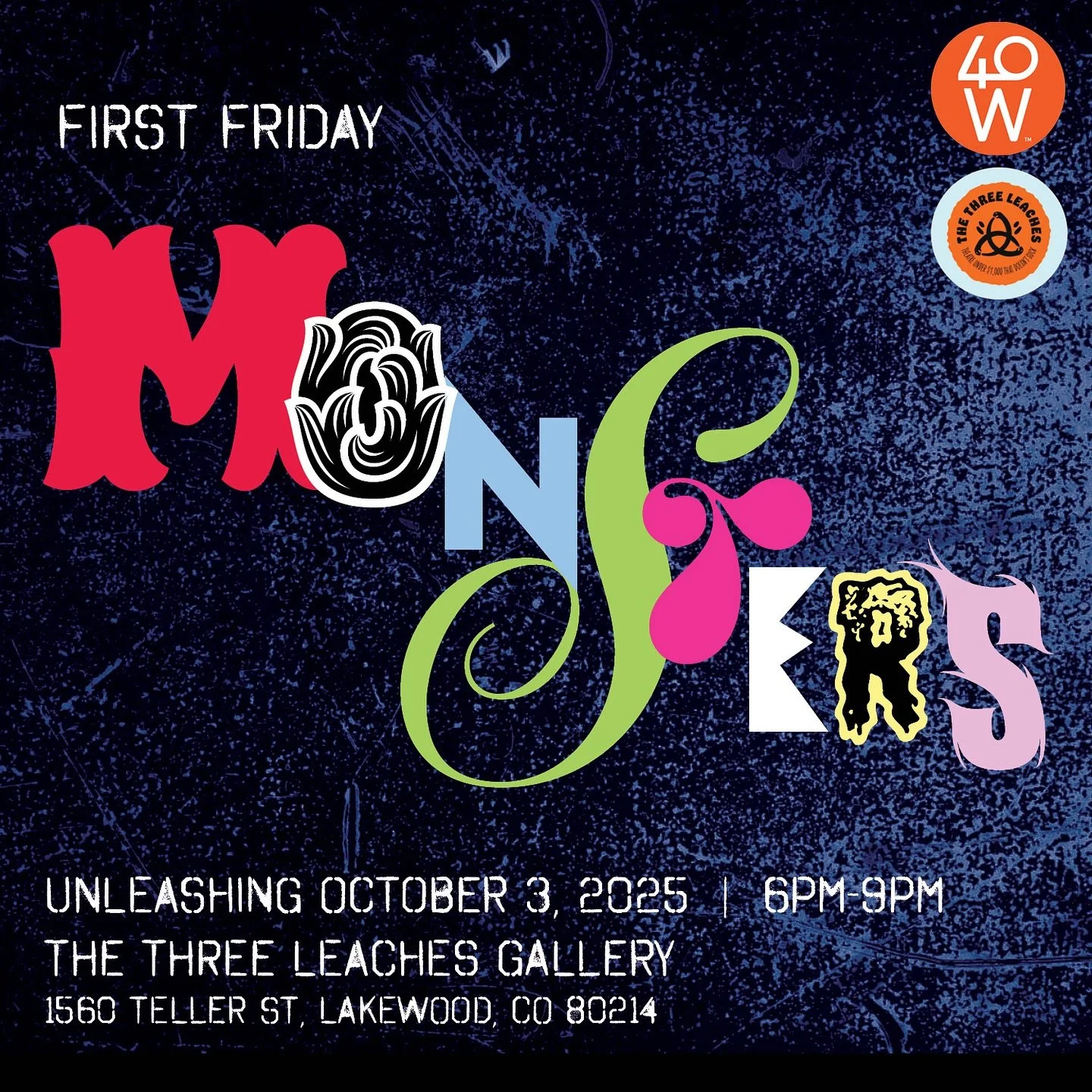 👹✨ The MONSTER exhibit is here! 
MONSTERS opens this Friday, October 3, 6&ndash;9pm at @thethreeleachesgallery, presented by our incredible 40 West Arts Artists-in-Residences. From eerie to playful, these works explore the many faces of the monstrou