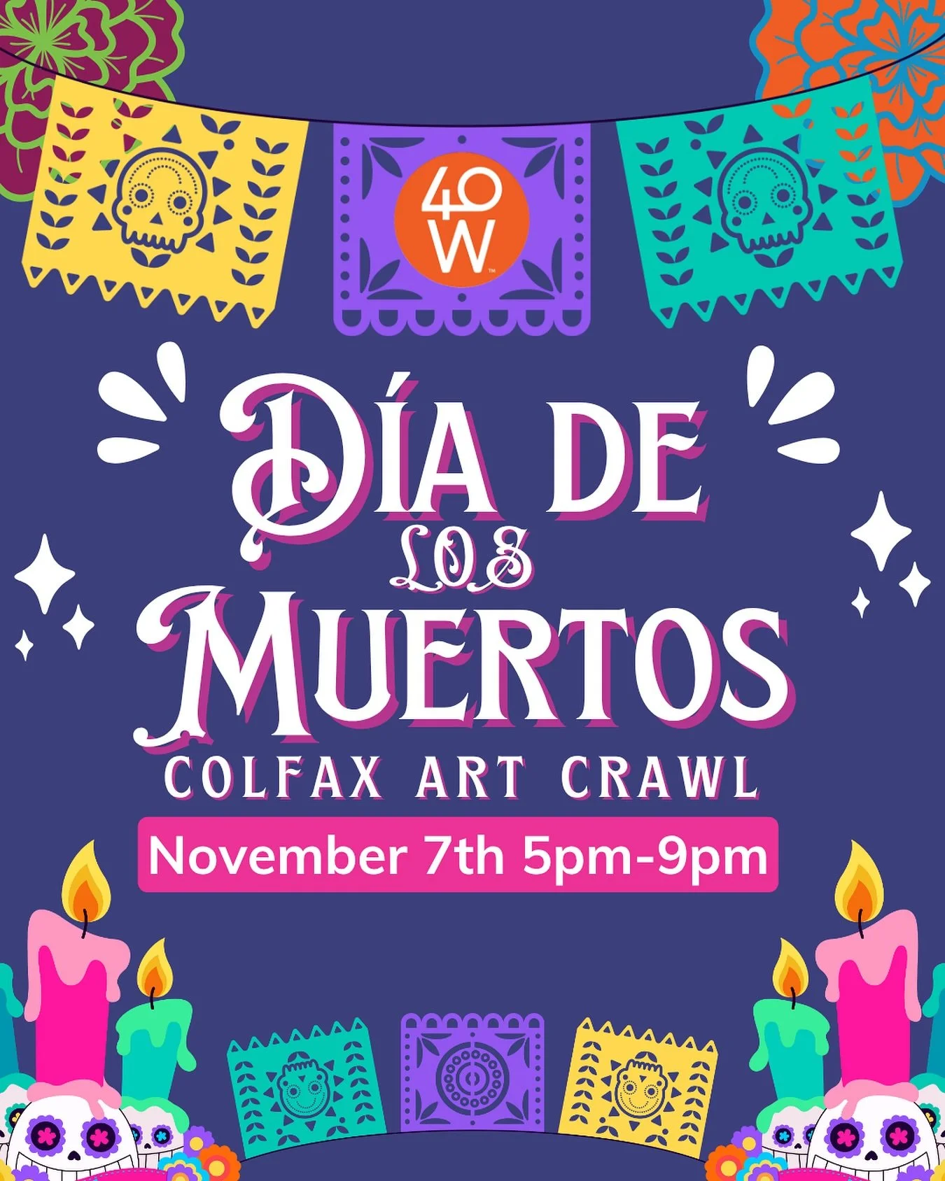 Join us for a vibrant night of art, culture &amp; remembrance at the November Colfax Art Crawl honoring D&iacute;a de los Muertos! 💀🌸
✨ Celebrate life, honor ancestors, and experience the rich storytelling of Latina/o/x/e and Indigenous communities