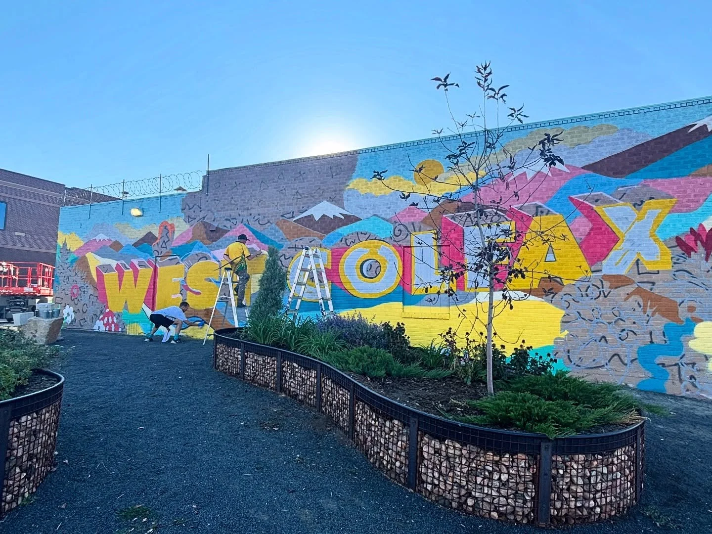A stunning new mural is taking shape at Wadsworth and Colfax by the incredibly talented @akyros_ 🎨🙌 Can&rsquo;t wait to see the finished masterpiece!