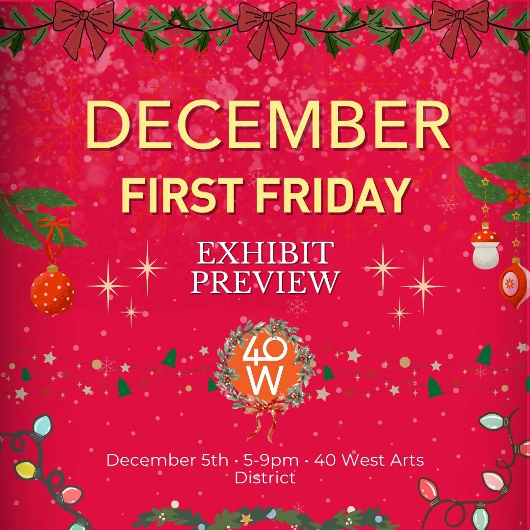 First Friday is almost here and we&rsquo;re sharing a quick look at what&rsquo;s lighting up the district this month. 🎨✨ Join us December 5th from 5&ndash;9pm for an evening of art, cozy winter vibes and creative inspiration that feels just right fo