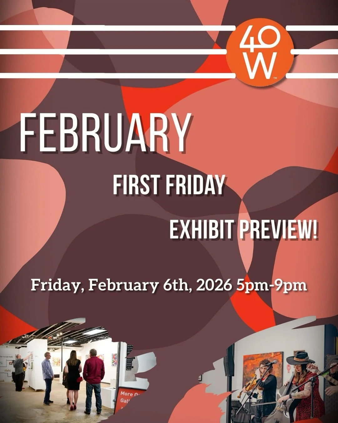 A fresh month means fresh exhibits across the district.✨Get a preview of what&rsquo;s coming to 40 West Arts for First Friday on February 6th from 5-9pm. New artwork, new perspectives, and the creative energy that keeps West Colfax buzzing...this is 