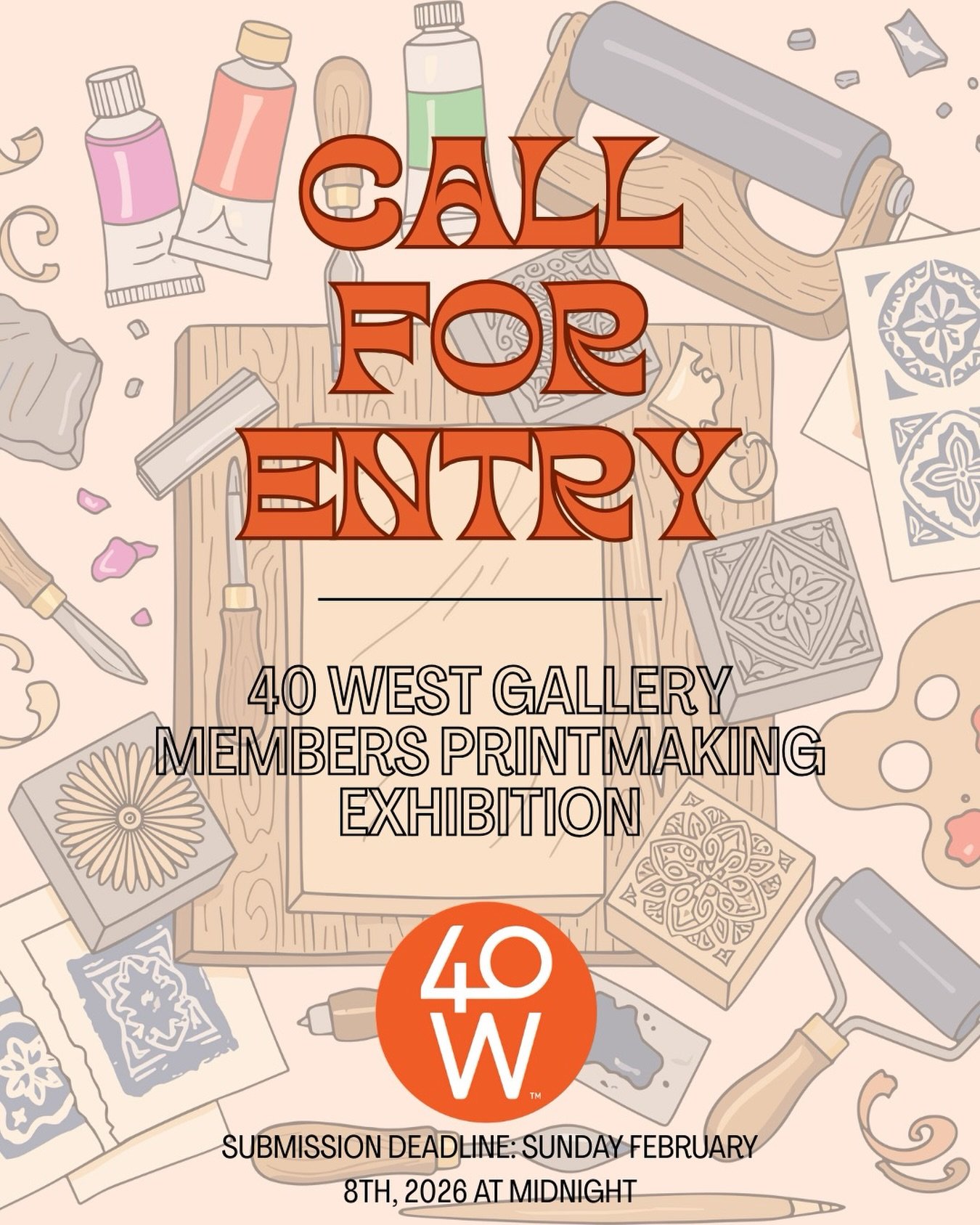 🖨️ Calling all printmakers! As part of Month of Printmaking (Mo&rsquo; Print) this March, 40 West Gallery is hosting a Members Printmaking Mini-Exhibition and we want to see your work on the walls.

All printmaking mediums welcome, from traditional 