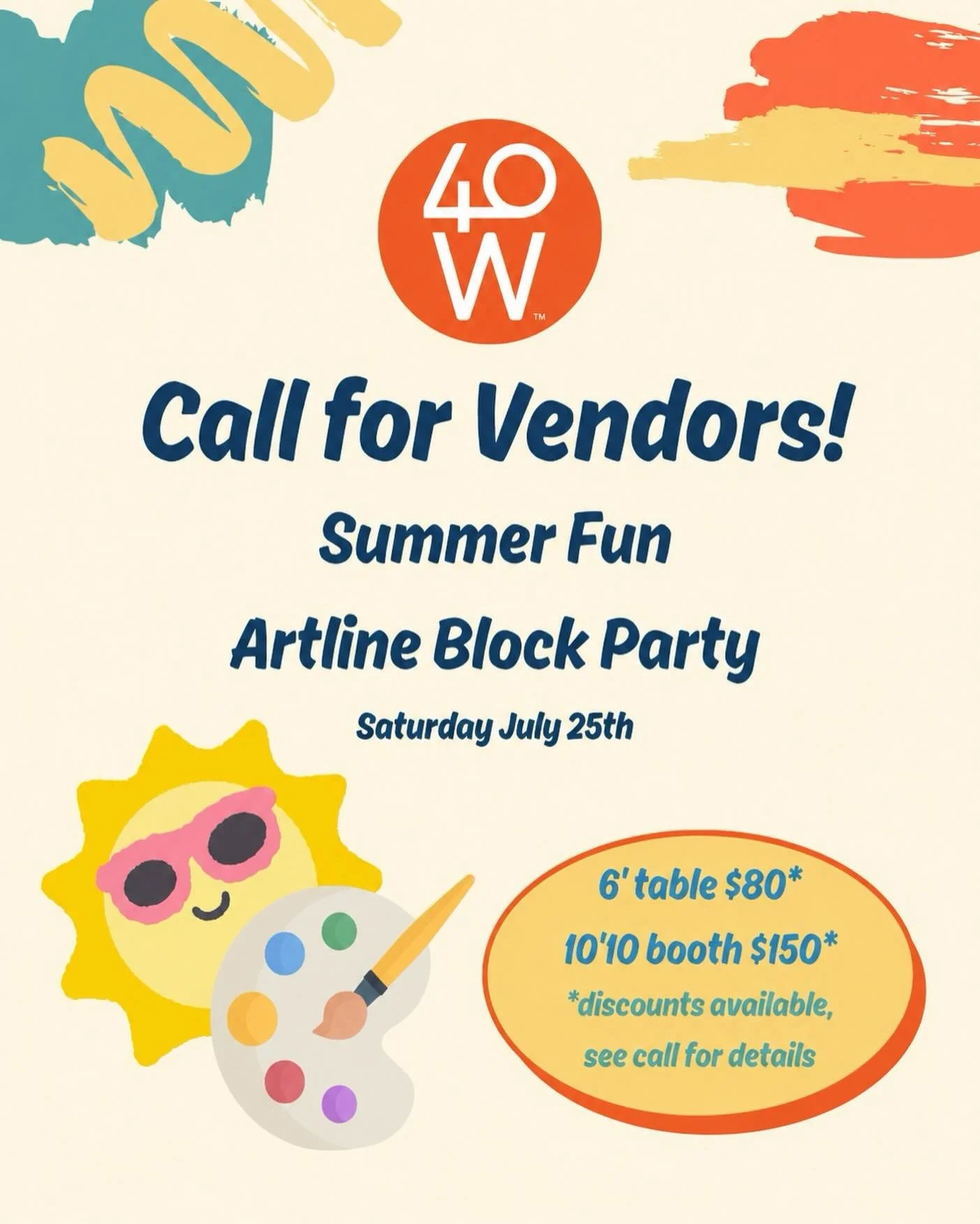 Vendors wanted. Vibes guaranteed.🎨

The Artline Block Party is bringing the whole community together this summer and there&rsquo;s a spot with your name on it.

👉Visit the link in our bio for more details and claim your spot today!