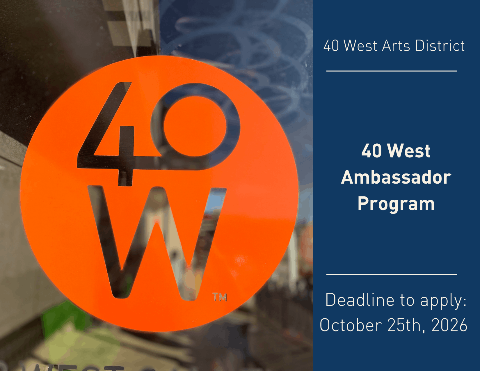 2027 40 West Arts: Ambassador Program