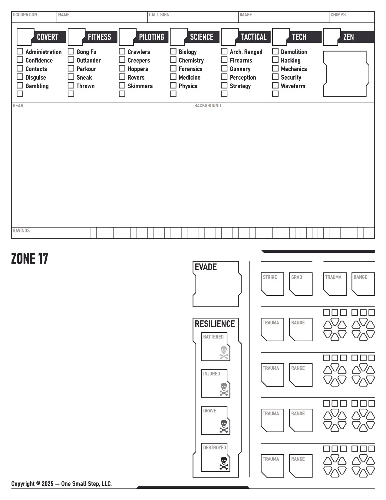 Character Sheet Changes